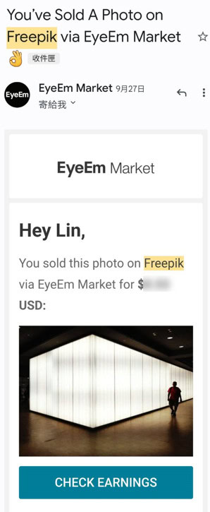 【EyeEm審查/ EyeEm賺錢分享】我在Getty/freepik圖庫銷售的6張照片(2023增加合作夥伴為freepik)
